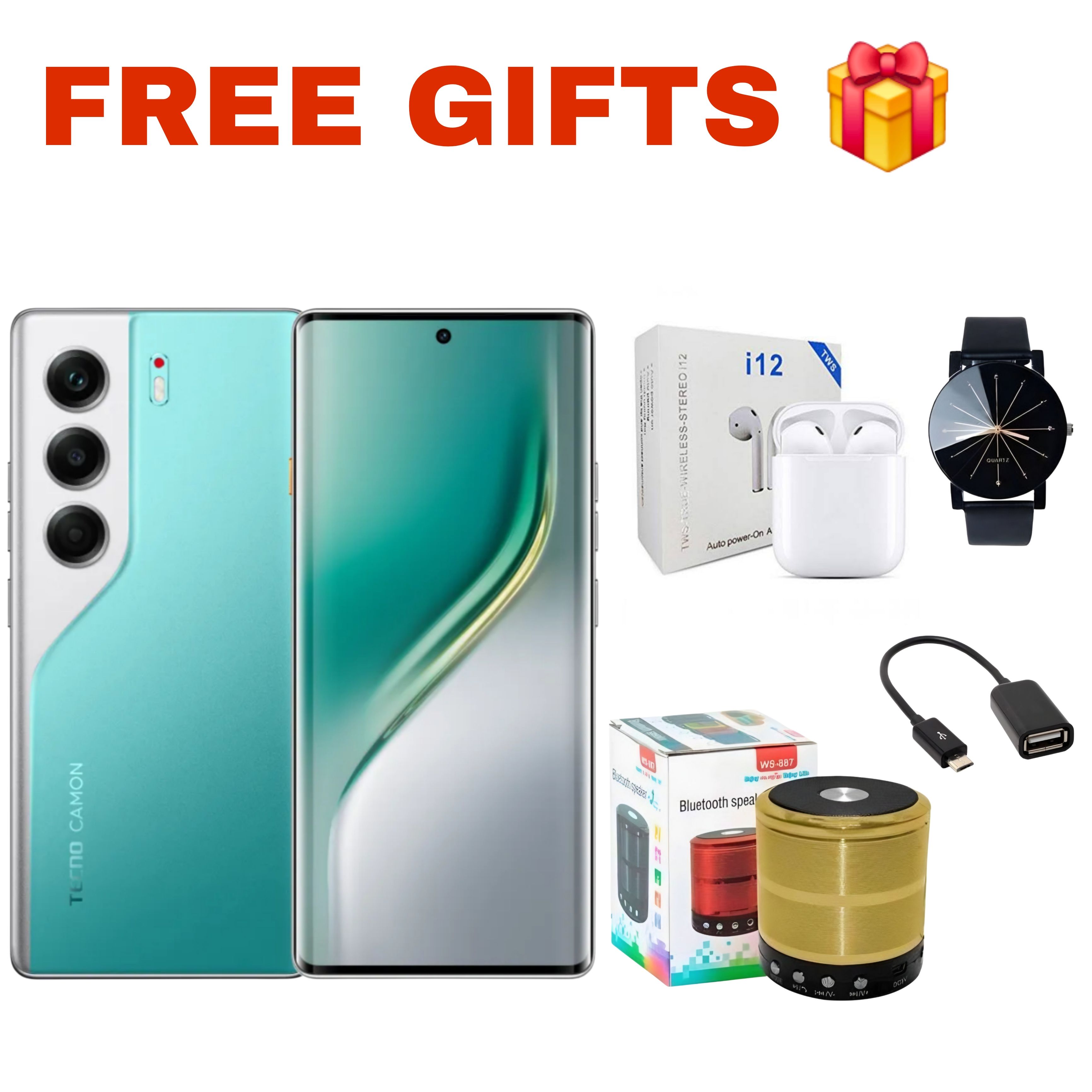 [Black Friday Offer] TECNO Camon 40 Pro 256GB ROM+8GB RAM 6.78' 120Hz AMOLED Curved Display Panda King Glass Protection 50MP+50MP Camera MTK IP66 Dust/Water Resistant 5200mAh Battery Smartphones