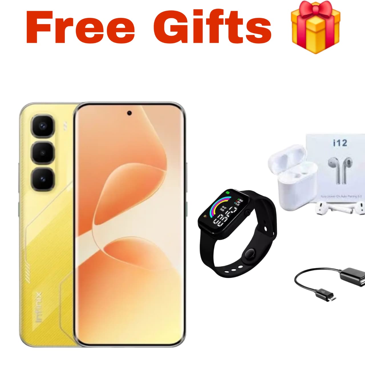 [Black Friday Offer] Infinix Hot 60 Pro Plus 128GB+16(8+8)GB 6.78" 144Hz Curved AMOLED Display 50+13MP Camera 5160mAh Battery 45W Fast Charging Corning Gorilla IP65 Infinix Hot 60 Pro+ AI Smartphone