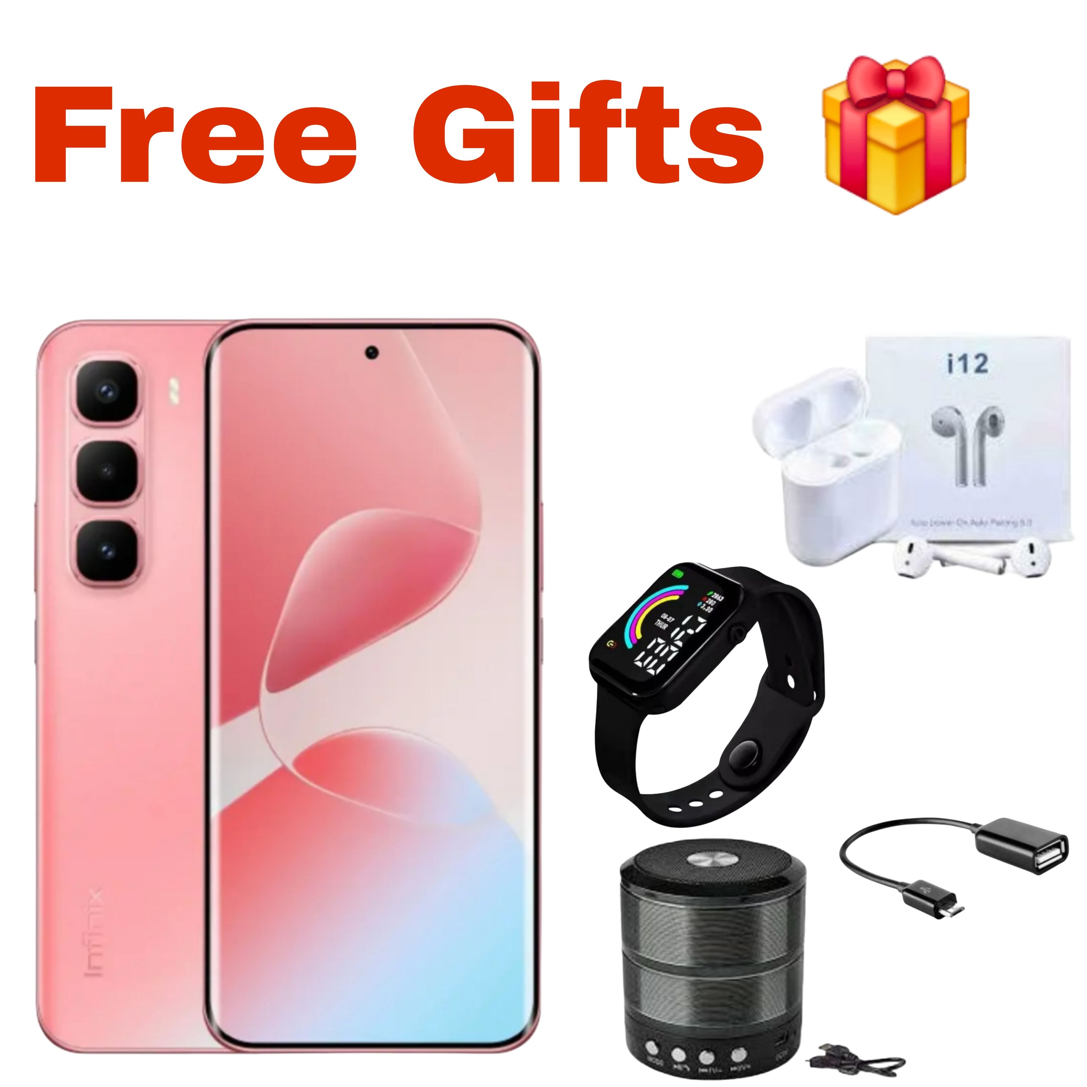 [Black Friday Offer] Infinix Hot 60 Pro Plus 128GB+16(8+8)GB 6.78" 144Hz Curved AMOLED Display 50+13MP Camera 5160mAh Battery 45W Fast Charging Corning Gorilla IP65 Infinix Hot 60 Pro+ AI Smartphone