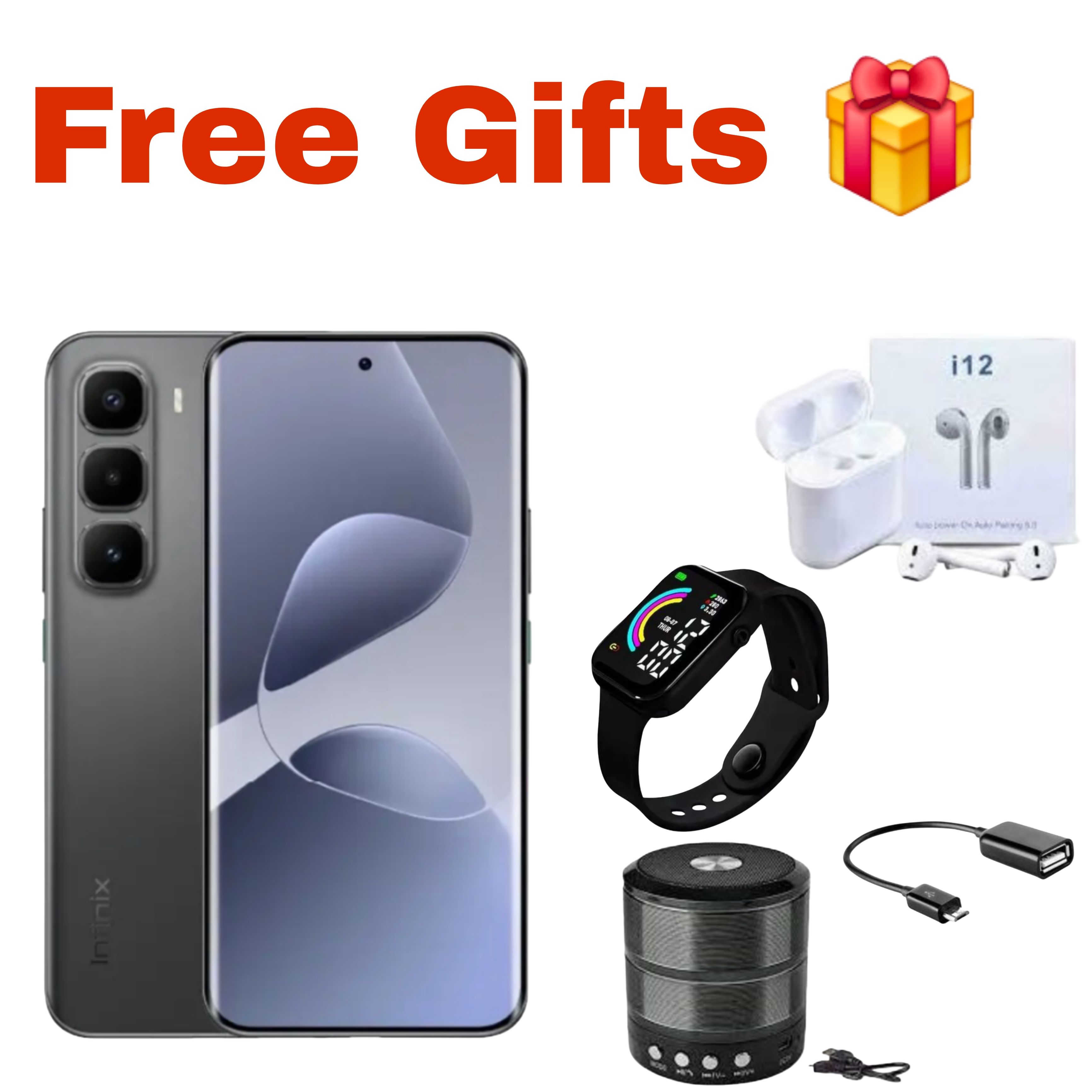[Black Friday Offer] Infinix Hot 60 Pro Plus 128GB+16(8+8)GB 6.78" 144Hz Curved AMOLED Display 50+13MP Camera 5160mAh Battery 45W Fast Charging Corning Gorilla IP65 Infinix Hot 60 Pro+ AI Smartphone