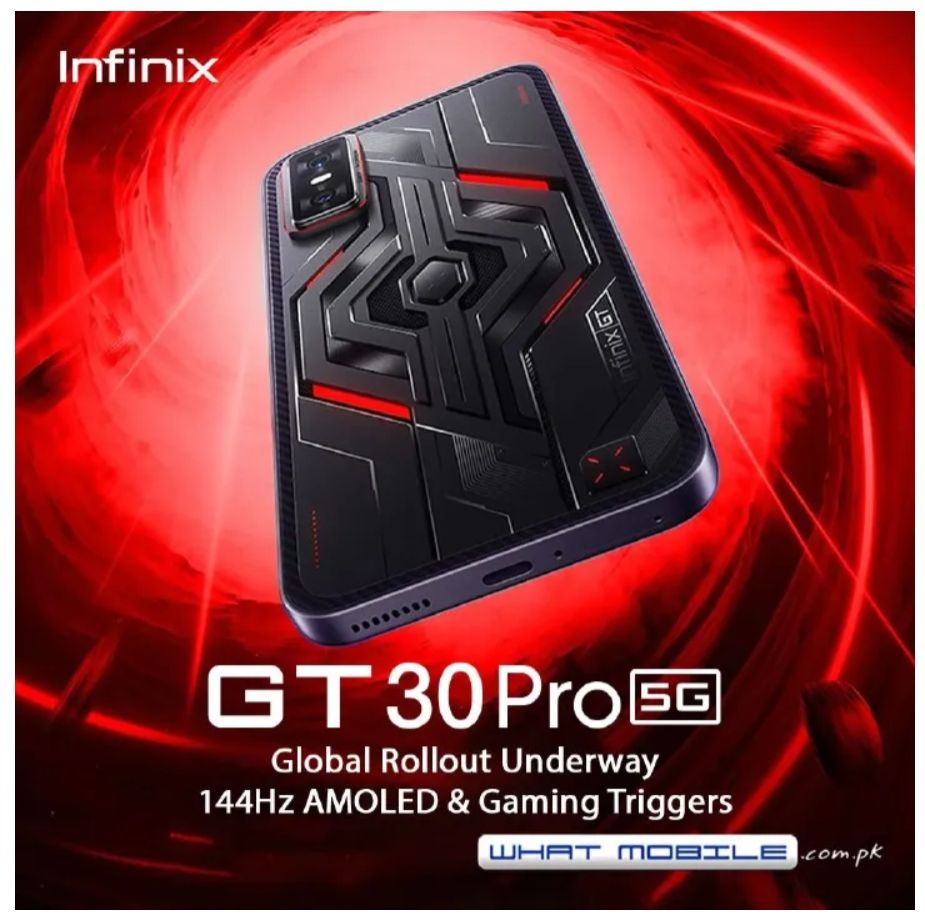 [Black Friday] Infinix GT 30 Pro 5G 256GB+12GB 6.78" 144Hz AMOLED Display 108MP Camera 5500mAh Battery 45W Super-Fast Charging 30W Wireless Dimensity 8350 Ultimate On-Screen Fingerprint AI Smartphone