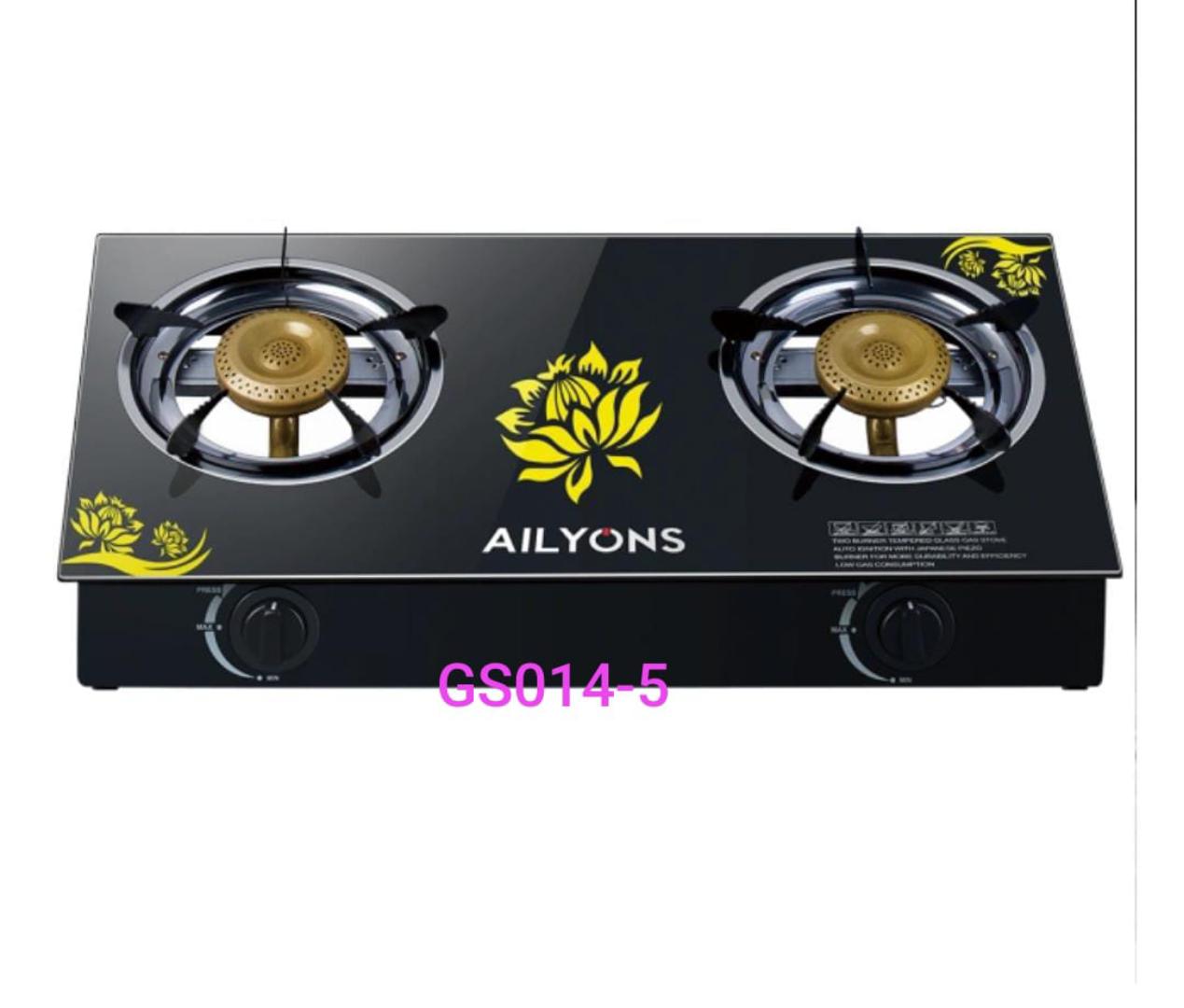 ailyons 2 Gas Cooker 02  Glass Top Double Burner Gas stove【flowers pattern random】gas cooker 【hot】gas cooker/stove gas cooker cooking gas cooker burner gas cooker stainless