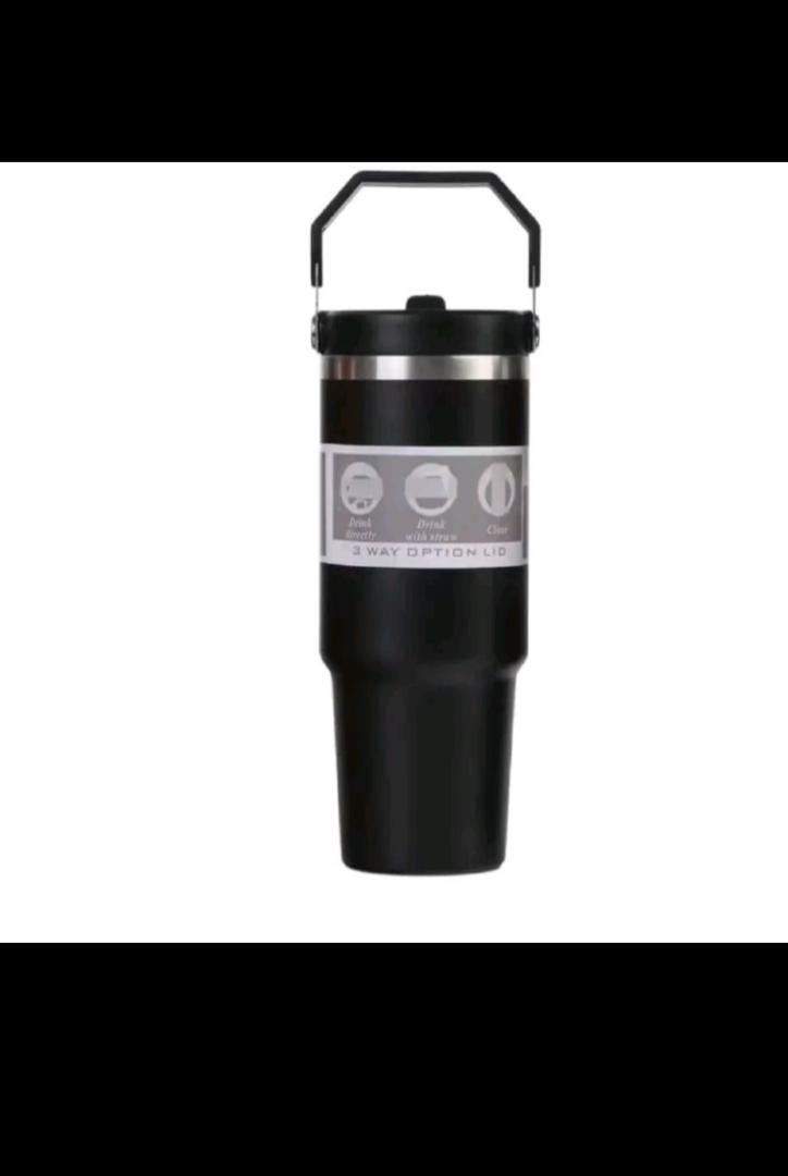 30oz original stanley Large Capacity Portable Car Cup Stainless Steel Thermos Cup with Straw & Handle Travel Sports Water Bottle Vacuum Flask Stanley Cup