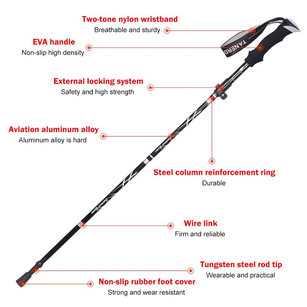 Adjustable Trekking and Hiking Pole
