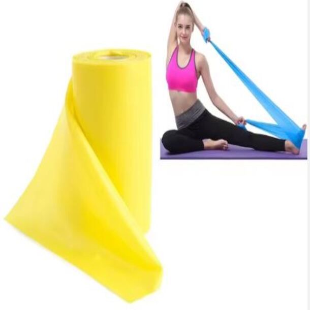 Three TPE Resistance Bands – Yellow (light), Blue (medium), Red ( heavy), Non-Latex Yoga, Pilates & Fitness Bands for Home & Gym