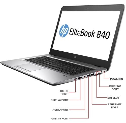 [Core i5+8gb+256gb+14''] Refurbished Hp Elitebook 840 G3 Laptop Intel Core i5 6th Gen 8GB 256GB SSD 14" Backlit Keyboard Notebook Laptop Computer Windows 11 Office