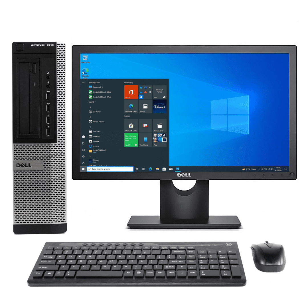 { Full set 19'' dell monitor + MOUSE & KEYBOARD } Refurbished Dell Optiplex 990 Intel Core i5 8GB RAM 500GB HDD Windows 10 Pro Desktop Tower