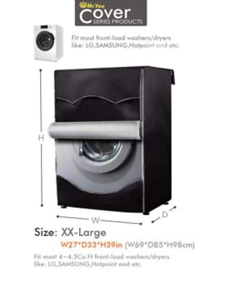 Front load washing machine cover organizer