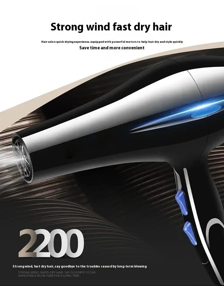 Hair Dryer Professional Powerful Hair Dryer Fast Heating Hot And Cold Adjustment Ionic Air Blow Dryer with Air Collecting