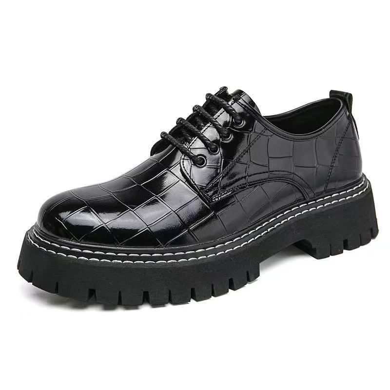 🔥 ON OFFER Leather Dr Marten 1461 patent leather-style lace-up shoes with a thick, (Dr Martin)lugged sole and a metallic embellishment on the vamp. very comfortable and classy official cassual