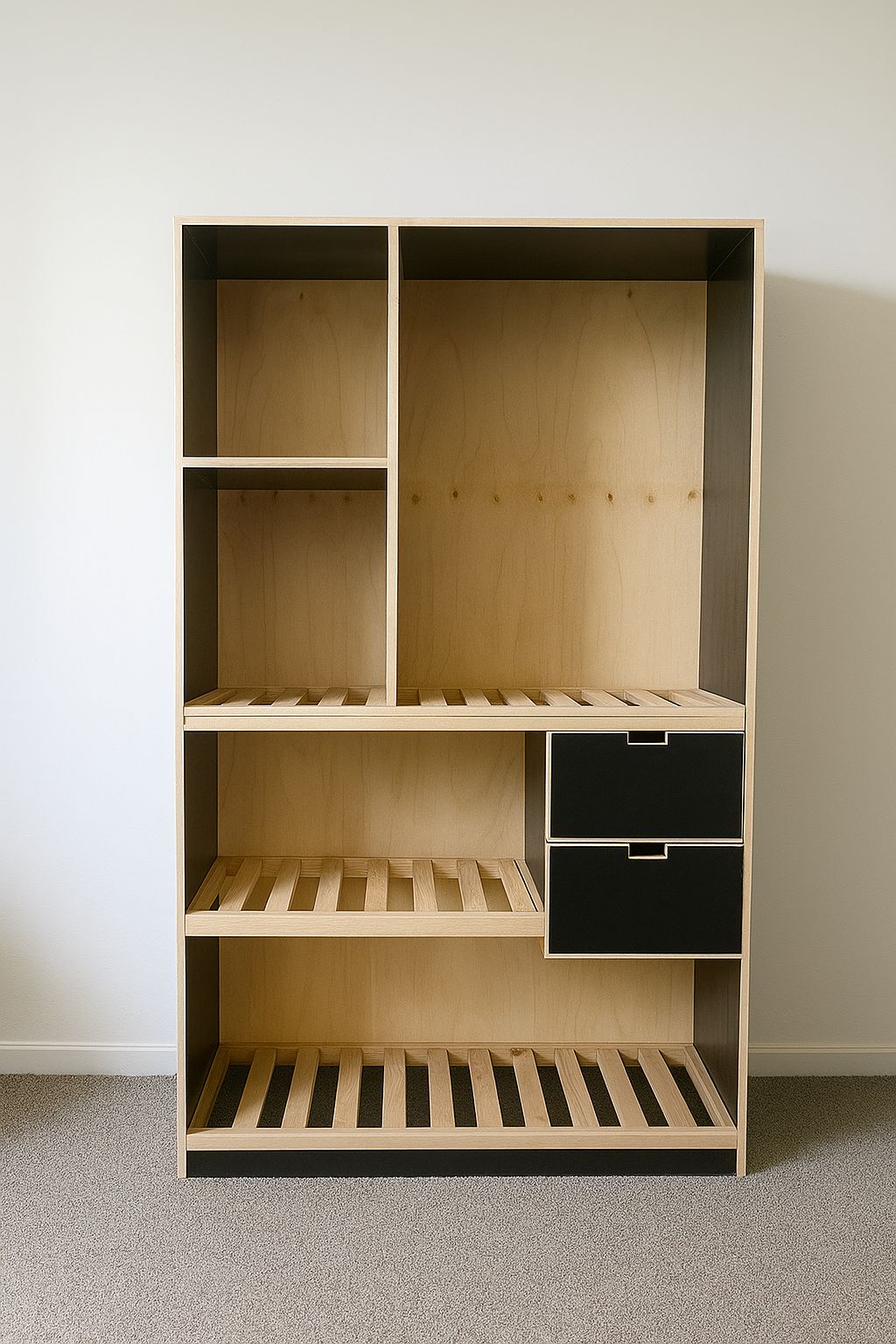 QUALITY WOODEN Three 3 Column wardrobe Wooden Wardrobe Large Capacity Wardrobe