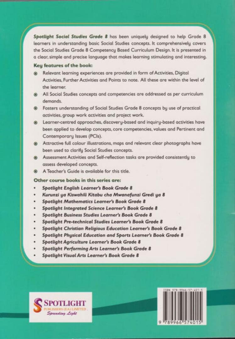 Spotlight Social Studies Learner's Book Grade 8
