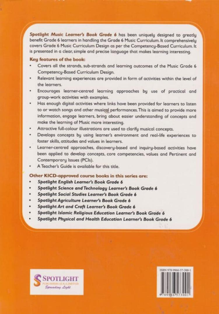 Spotlight Music Learner's Book Grade 6