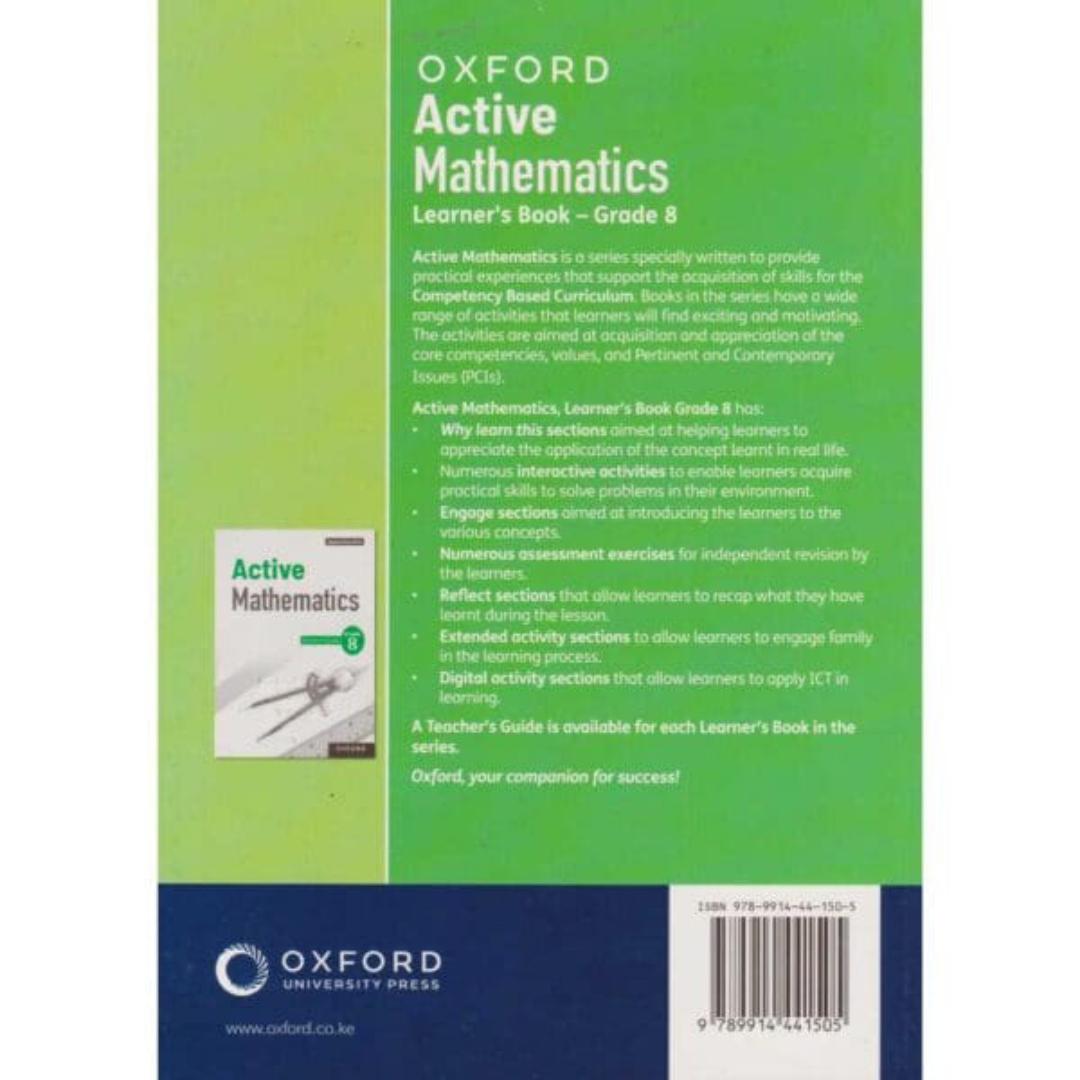 Oxford Active Mathematics Learner's Book Grade 8 Reationalised