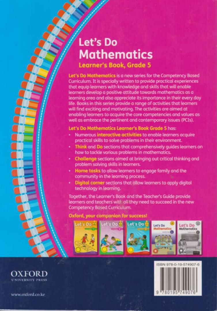 Oxford Let's Do Mathematics Learner's Book Grade 5 Rationalized