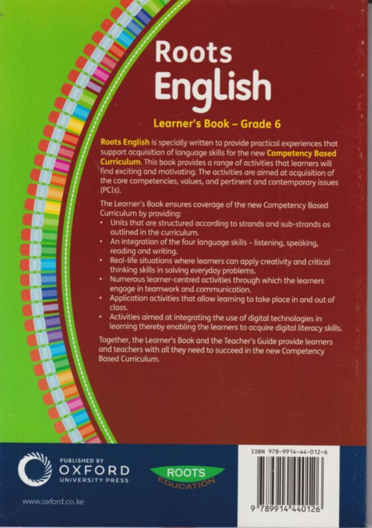 Oxford Roots English Learner's Book Grade 6 Approved