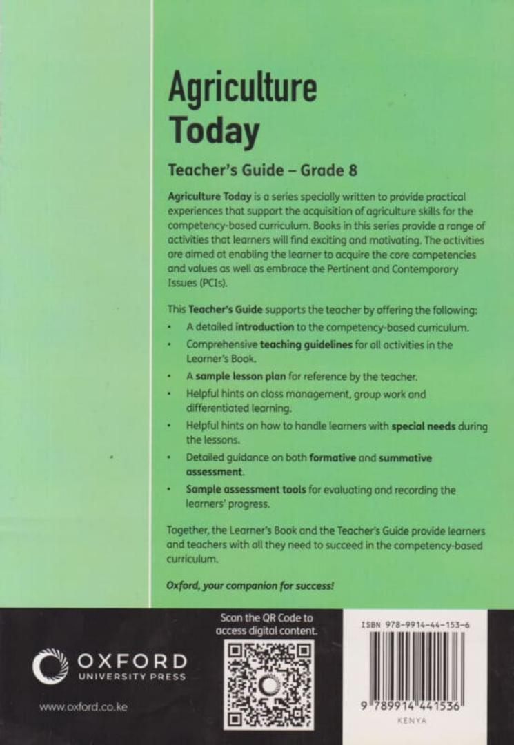 Oxford Agriculture Today Learner's Book Grade 8 Rationalized