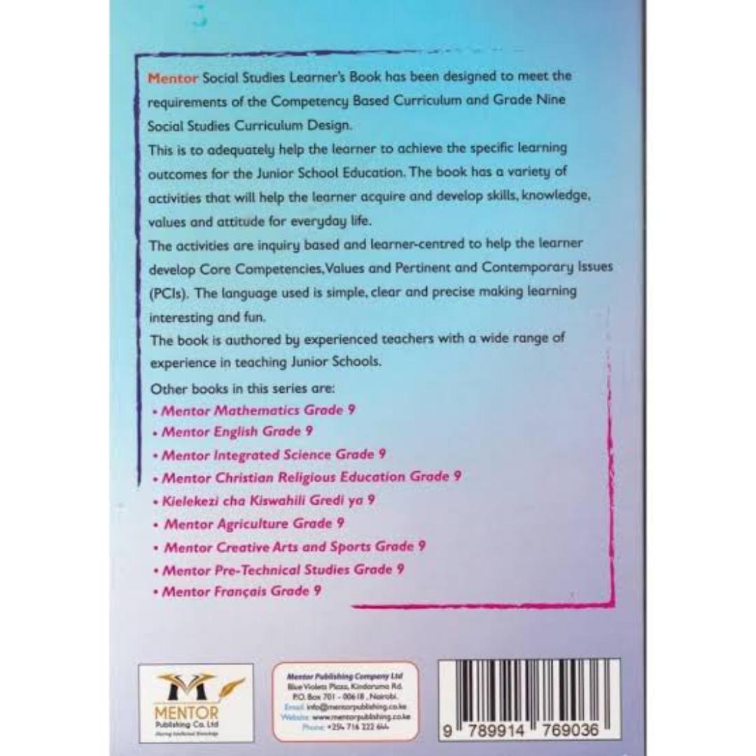 Mentor Social Studies Learner's Book Grade 9