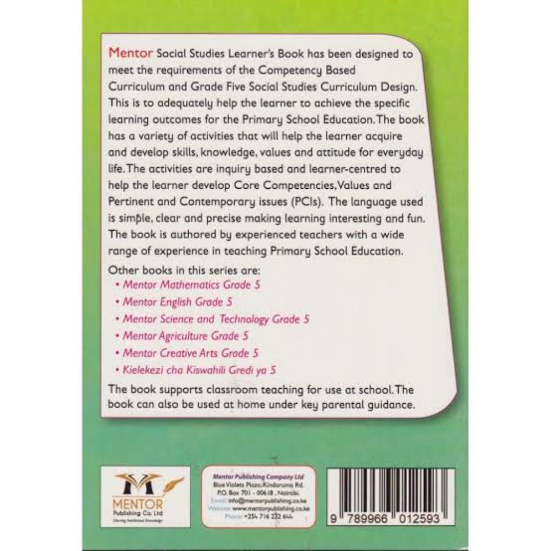Mentor Social Studies Learner's Book Grade 5