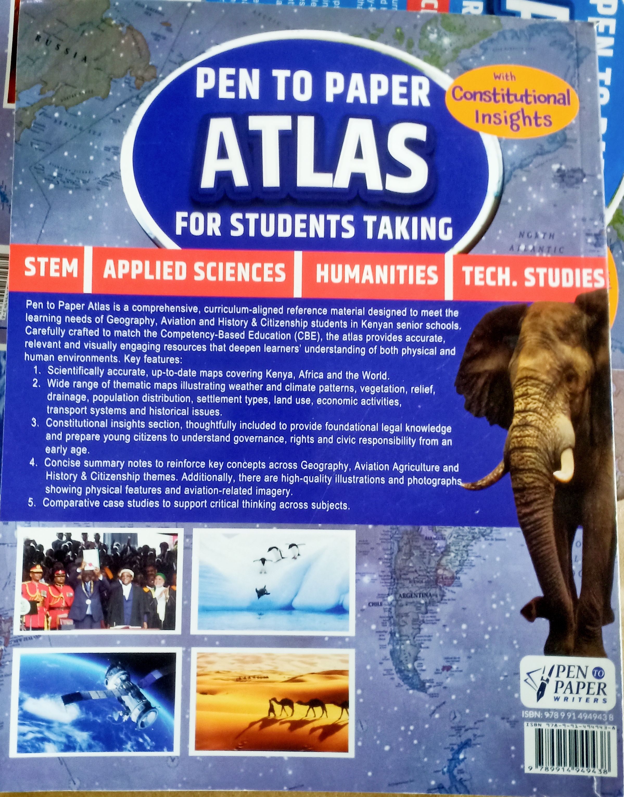 Senior School Atlas for grade 10 11 and 12. Pen To Paper Atlas