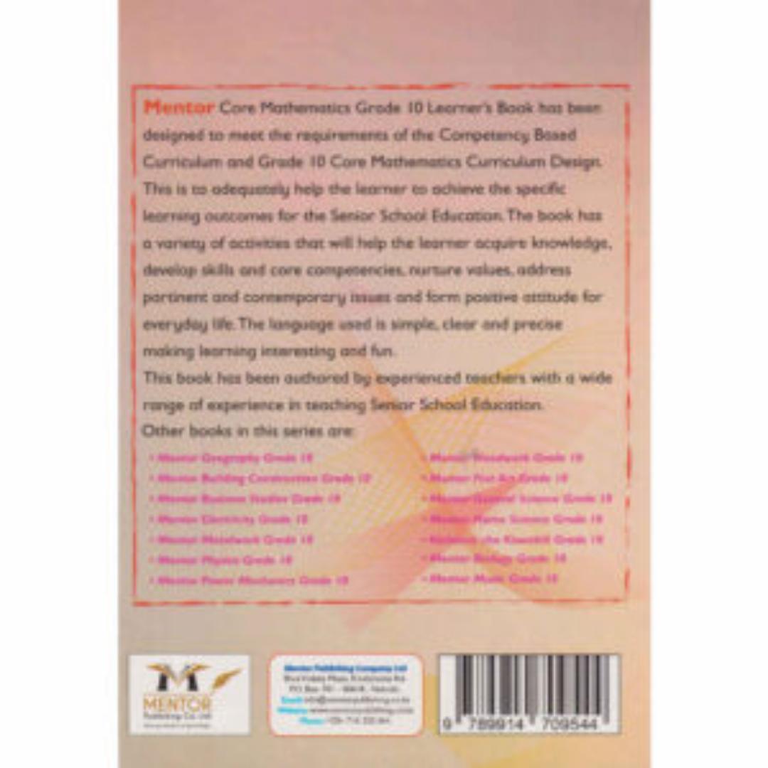 MENTOR CORE MATHEMATICS GRADE 10 RATIONALIZED