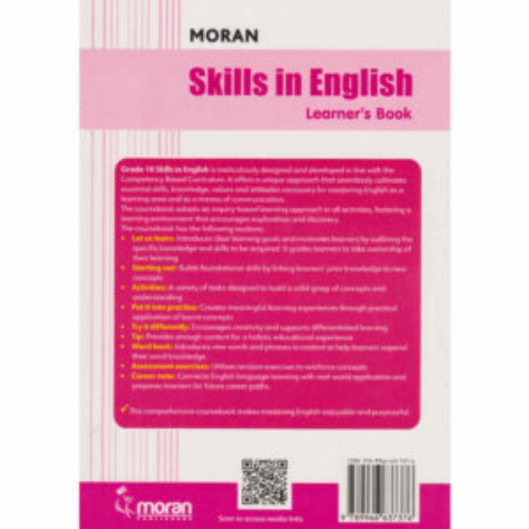 MORAN SKILLS IN ENGLISH GRADE 10 LEARNERS BOOK