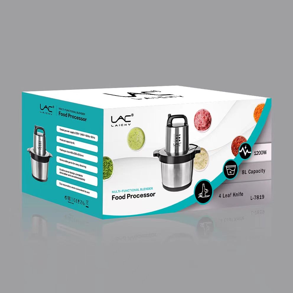 LAC LAICHY L 7819 8 LITTERS  STAINLESS STEEL ELECTRTIC MULTI-FUNCTIONAL FOOD PROCESSOR  1200W 220V-240V  50Hz-60Hz