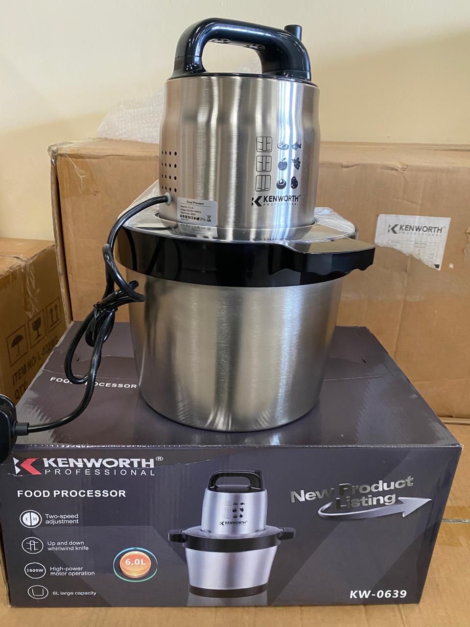 KENWORTH KW 0639 6L PROFESSIONAL ABS STAINLESS STEEL FOOD PROCESSOR 1800W 220V-240V   50Hz-60Hz 8000r/min