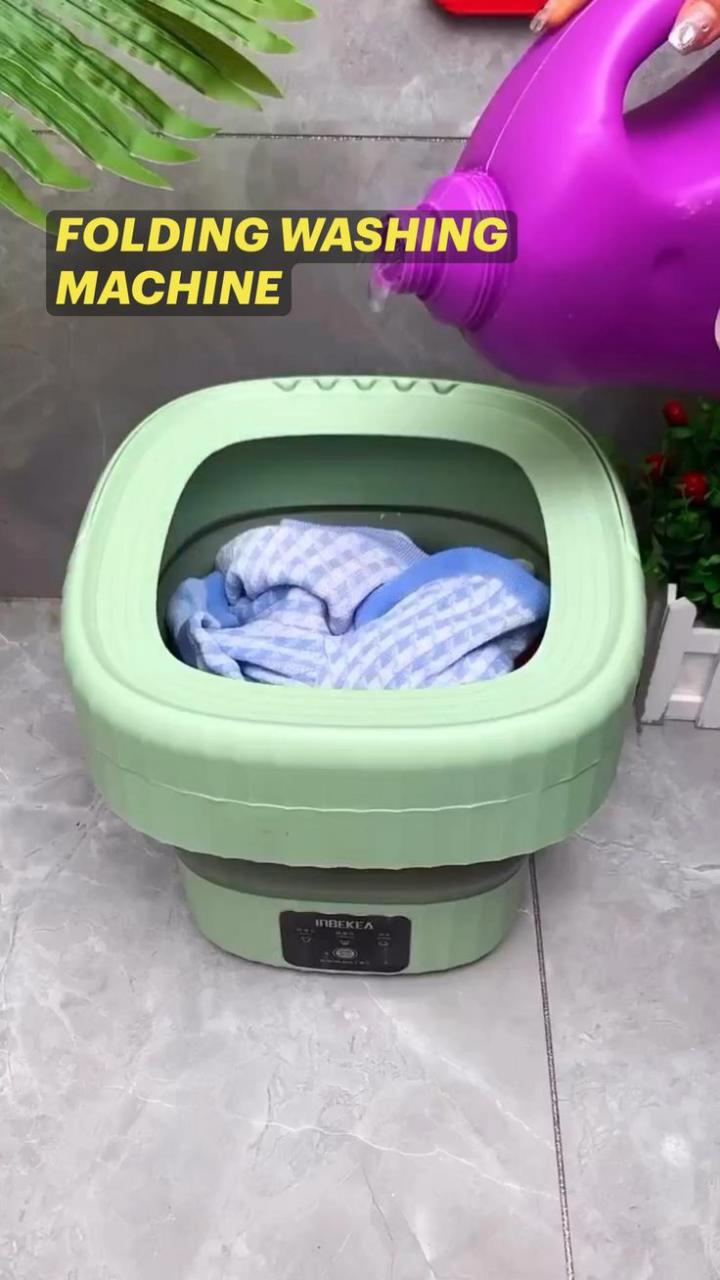 Electric Foldable Washing Machine 7.5Kg Compact Portable Laundry Washer Efficient Home Appliance for Small Apartments Dorms and Travel