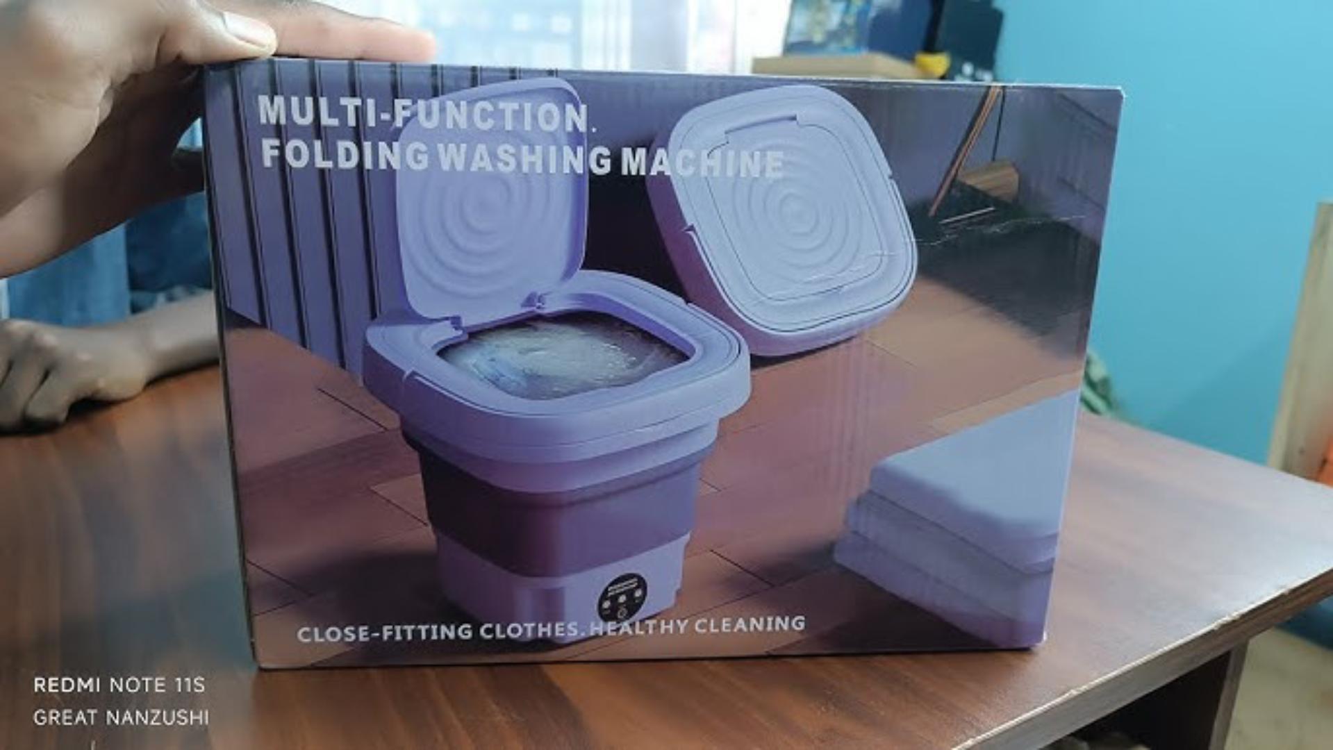 Electric Foldable Washing Machine 7.5Kg Compact Portable Laundry Washer Efficient Home Appliance for Small Apartments Dorms and Travel