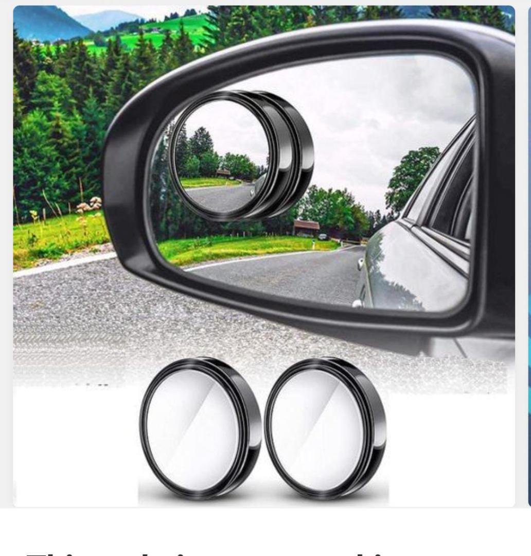 2 pcs Car Blind Spot Mirror Parking Angle Convex Wide Adjustable /Blind Spot Mirror Waterproof HD Glass 360 Rotatable 3M Adhesive for SUV Car Truck Van