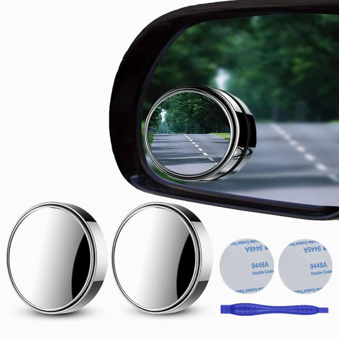 2 pcs Car Blind Spot Mirror Parking Angle Convex Wide Adjustable /Blind Spot Mirror Waterproof HD Glass 360 Rotatable 3M Adhesive for SUV Car Truck Van