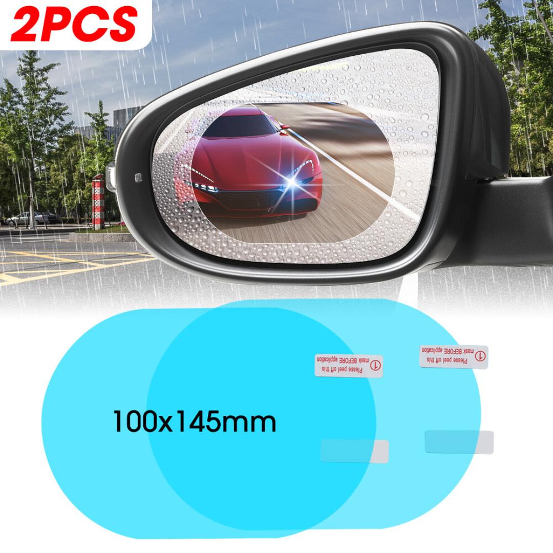 2pcs Car Anti-fog Anti-glare Waterproof Film Protective Rain Proof Shield Rearview side Mirror Window Glass Stickers Anti Membrane Protection for Rainy Day Safe Driving Auto Clear Decal Sticker