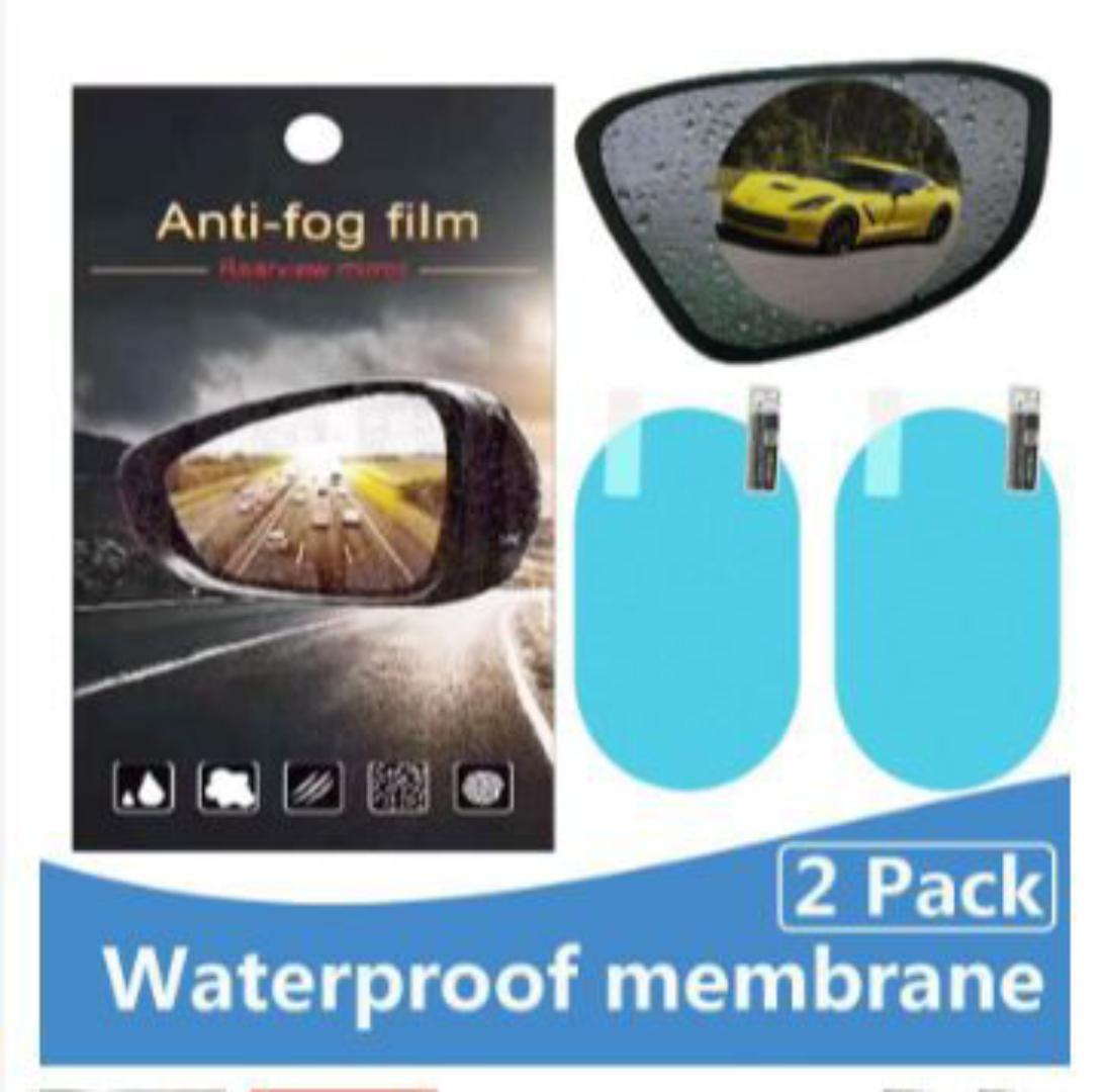 2pcs Car Anti-fog Anti-glare Waterproof Film Protective Rain Proof Shield Rearview side Mirror Window Glass Stickers Anti Membrane Protection for Rainy Day Safe Driving Auto Clear Decal Sticker