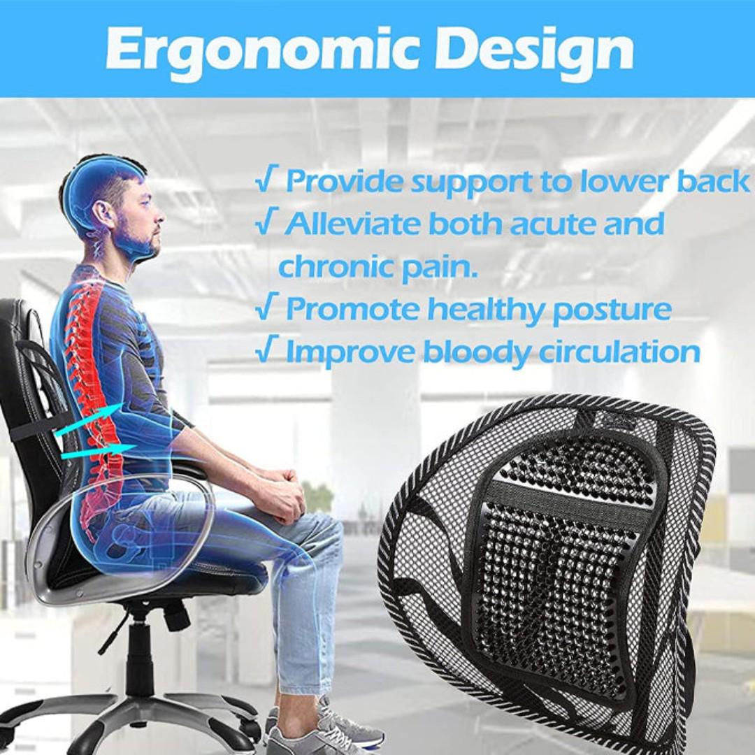 Seat Back Lumbar Support, BACK REST Mesh,Ergonomic Mesh Lumbar Back Support Cushion For Car Seat, Office Chair, Home,Office Chair Lumbar Cushion,Breathable Backrest Support,Mesh Lumbar Support Pillow.