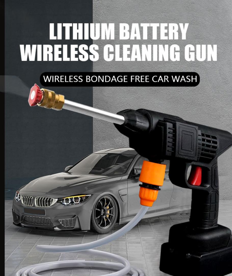 Wireless Car Wash Spray Gun Machine With Portable Lithium Battery With 2 Batteries 96Vh Lithium-ion Batteries+ 1 FREE CARWASH GLOVES
