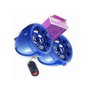 Motorcycle Radio Waterproof Bluetooth Stereo Speaker System with FM Radio and USB Support for All Motorbikes and Scooters