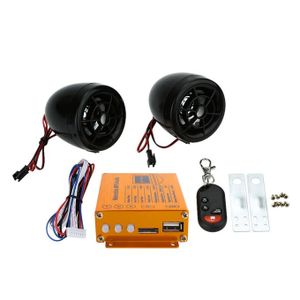 Motorcycle Radio Waterproof Bluetooth Stereo Speaker System with FM Radio and USB Support for All Motorbikes and Scooters
