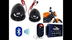 Motorcycle Radio Waterproof Bluetooth Stereo Speaker System with FM Radio and USB Support for All Motorbikes and Scooters