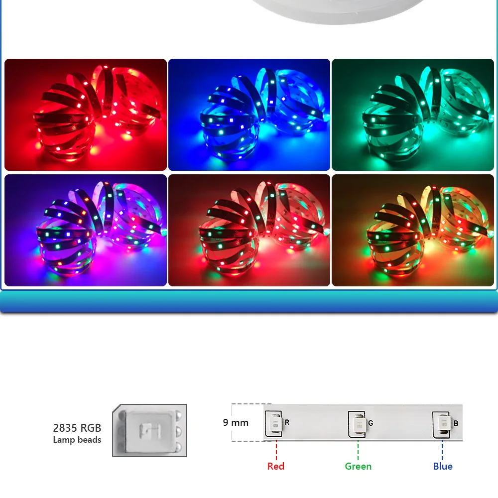 10M/5M LED Light Strip Light LED RGB Lights Flexible LED Lamp Tape Ribbon Tape Diode DC With IR Remote Controller. LED Room Lights Color RGB tape LED Strip Bedroom Decoration LED 2835 5m 10m TV LED Ba