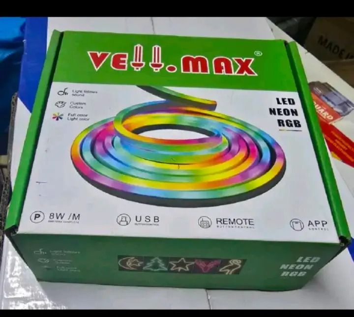 Vellmax LED Neon Rope Light – 5M/10M Smart IC-RGB Strip Bring your creativity to life with our stunning Vellmax LED Neon Rope Light – the perfect blend of modern tech and vibrant color.
