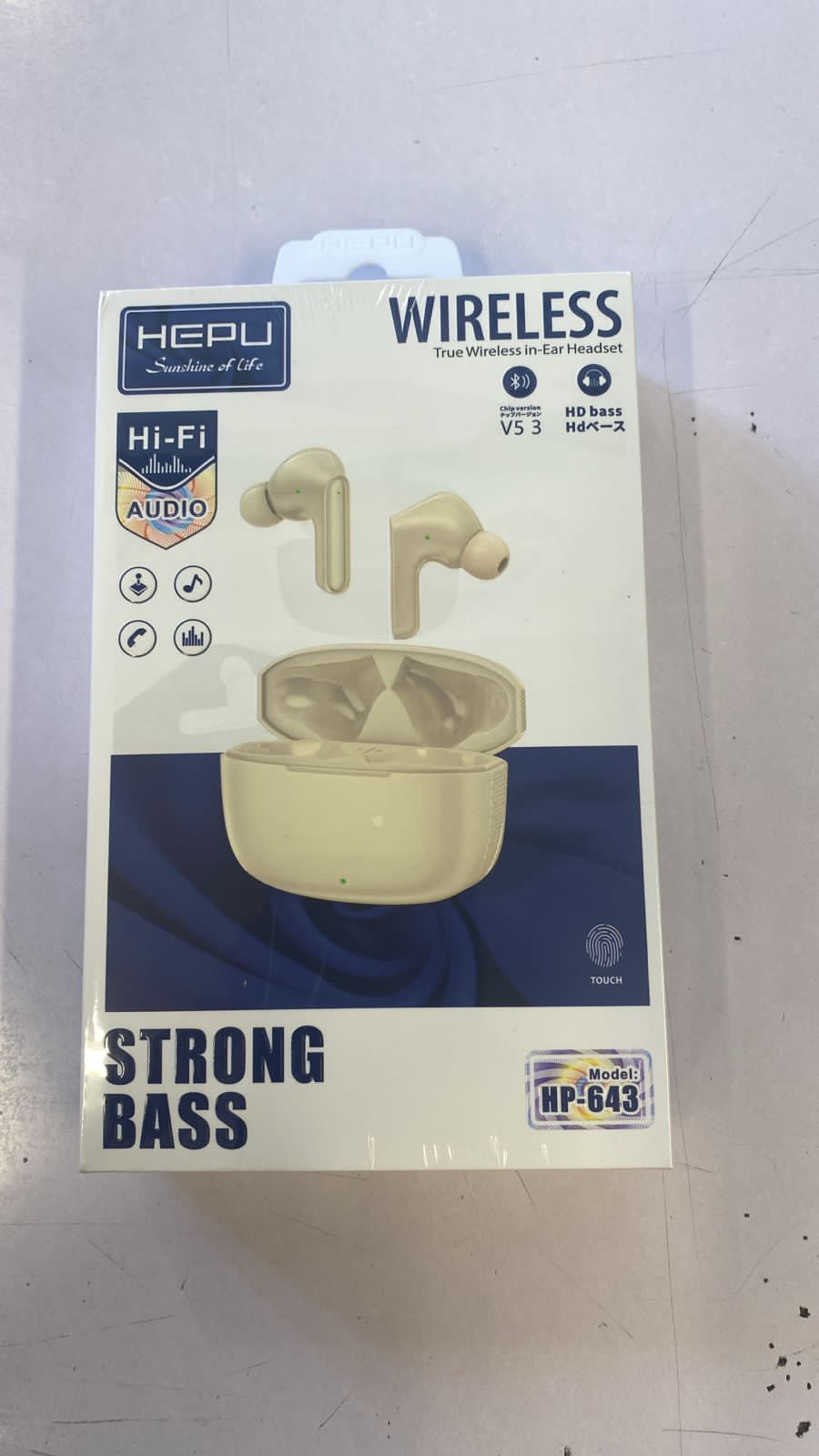 HEPU HP-644 Wireless Open-Ear Stereo Earphones.Hepu Earbuds / Wire(True Wireless Stereo) earbud set with a charging case. connect with phone, tablet, or laptop via Bluetooth.
