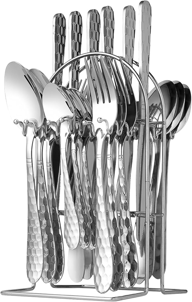 24 pc cutterly spoon silver stainless heavy gauge
