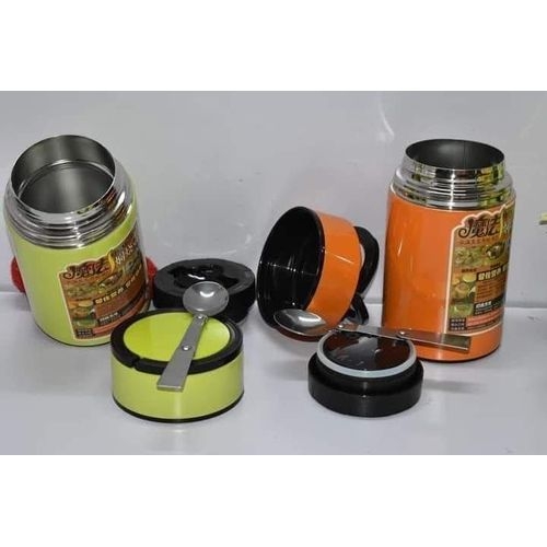 800ml Food flask with foldable spoon An 800ml food flask with a foldable spoon is a convenient and portable container designed to keep meals hot or cold for extended periods.