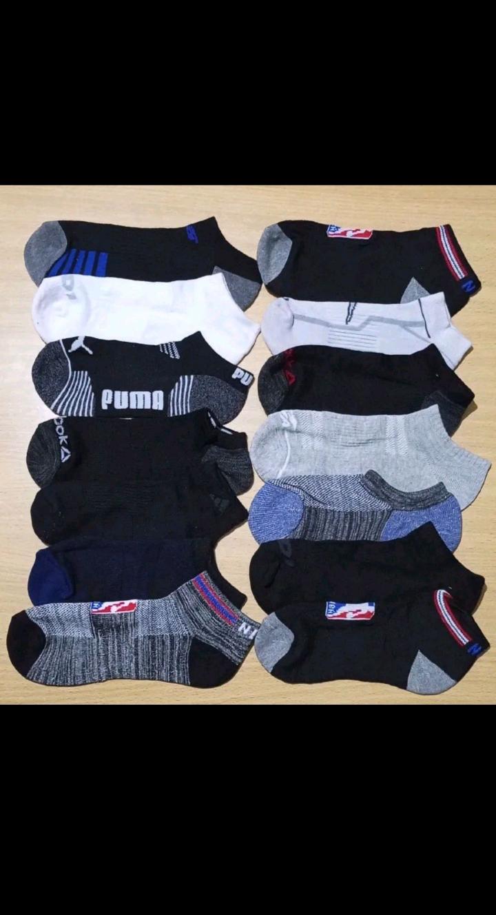 12 Pairs of Unisex Ankle Socks available In Mixed Designs