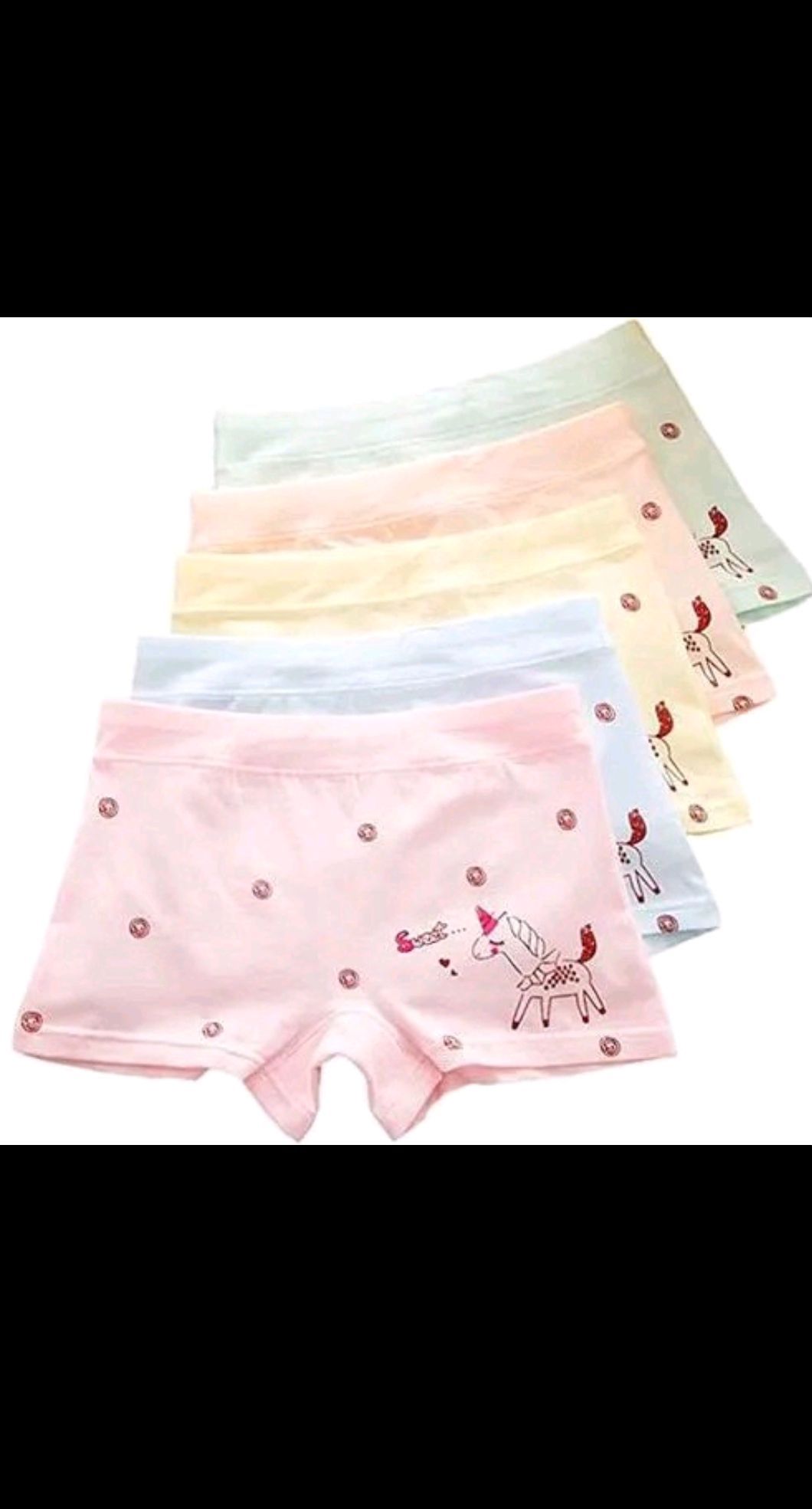 Fashion 6pcsGirls Cartoon Boxer Panties – Soft Cotton Kids Underwear Shorts (Multi-Pack)