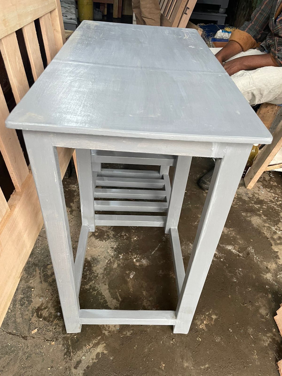 Modern Kitchen Utility Table – Fits 2-Burner Stove on Top and 13kg Gas Cylinder Below