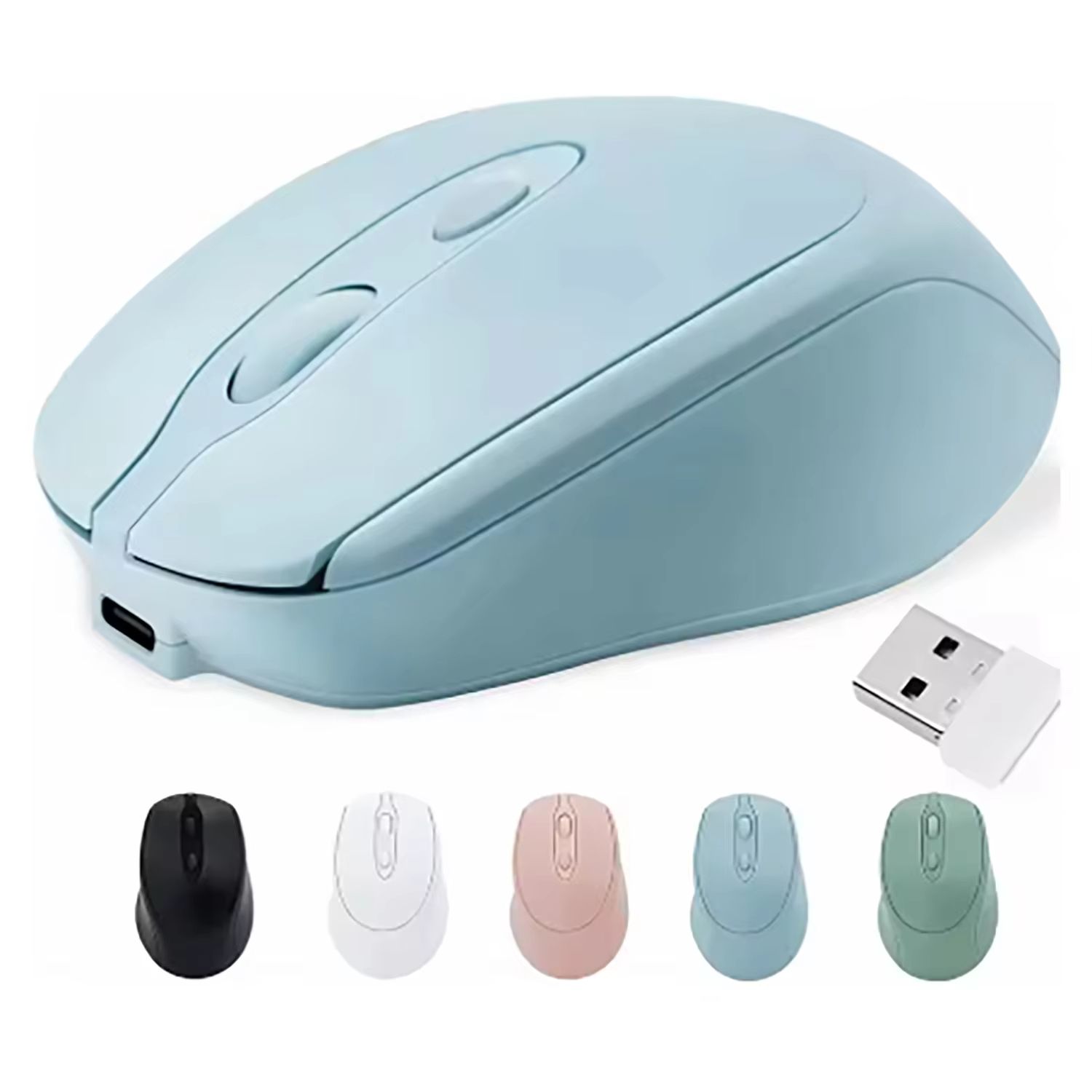 Wireless Mouse, Rechargeable, Computer Game Office Mouse, Dual-Mode Ergonomic Mouse, Portable Multi Color Mouse, Suitable for Pc