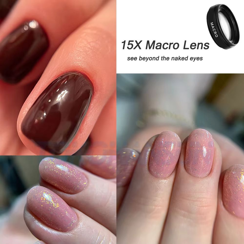 New HD Glass 0.6x Super Wide Angle Lens with 15x Super Macro Lens for iPhone Samsung Smartphones 37mm Camera Phone Lens Kit