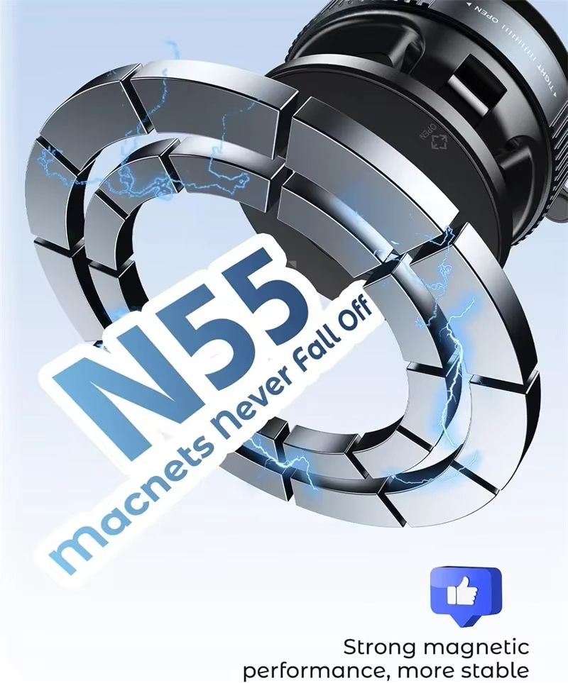 360° Adjustable Vacuum Suction Magnetic Bracket Car Phone Holder for Magsafe IPhone Samsung Foldable Magnet Mag Safe Stand Mount